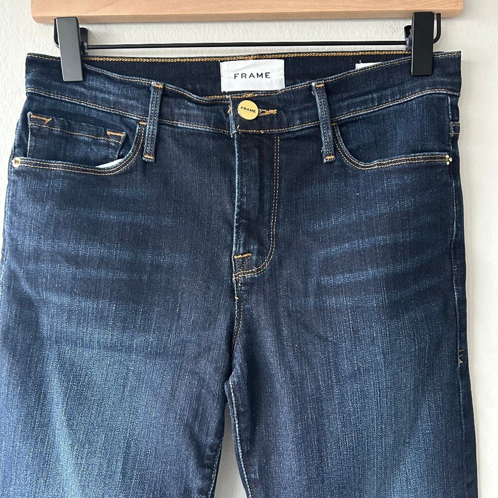 FRAME Le Skinny de Jeanne Skinny Jeans Women 26 Dark Wash - Picture 3 of 12